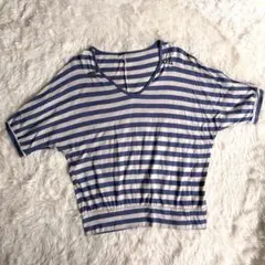 【シネマクラブ】 ドルマンボーダーカットソー スタッズ付 (M) 平成レトロのサムネイル