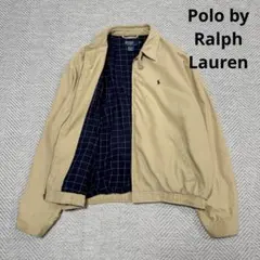 大人気 ポロバイラルフローレン 90's スイングトップ チェック ベージュ L