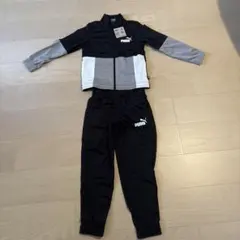 PUMA キッズジャージ 128サイズ ブラック/グレー