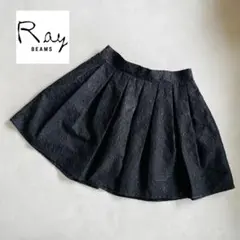 Ray BEAMS レースキュロット プリーツ ブラック　0サイズ　黒　S 春夏のサムネイル