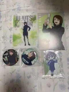 呪術廻戦　家入硝子　まねきねこ　缶バッジ　ラッキーくじ　雨の日　ブロマイド