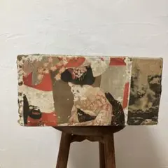 昭和レトロ　アンティーク　木箱　切り抜き　時代物