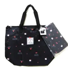 新品タグ付き 保冷 ハローキティ クールエコバッグ 黒