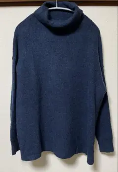 studio CLIP スタジオクリップ　タートルネックニット　M ネイビー