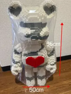 ホワイトクマ型ブロック玩具 55cm 熊説明書は無いです！
