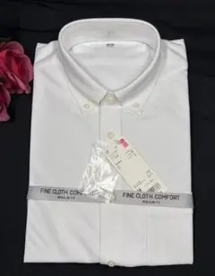 ☆未使用タグ　ユニクロ　メンズ　ファインクロスシャツ長袖ビジネス　ボタンダウン