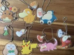 コメダ珈琲 ポケモン チャーム 7個セット　ピカチュウ　カビゴン　コダック　限定