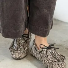 niko and... 新品オリジナルフリンジモカシンシューズ　即決