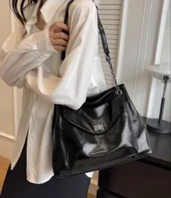 トートバッグ レディースショルダーバッグブラック