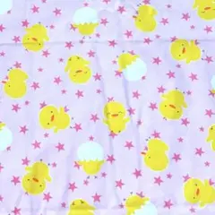 【新品未使用】フランネル生地　約5m×1m　ピンク　ひよこ総柄