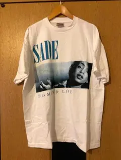 3822 SADE シャーデー ミュージック Tシャツ ビッグプリント 白 - メルカリ