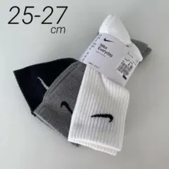 NIKE ナイキ 靴下 25-27cm 3足組 エブリデイ クルーソックス