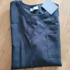 【新品未使用】リネンシャツ　メンズ　ネイビー　LL