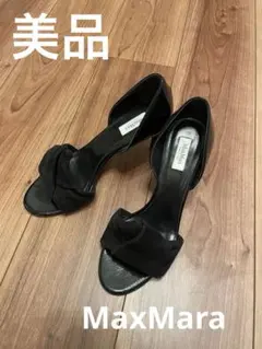 値下【美品】Max Mara ブラックサンダル 36サイズ　２回使用のみのサムネイル