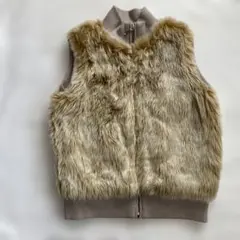 oeillet フェイクファーベスト M