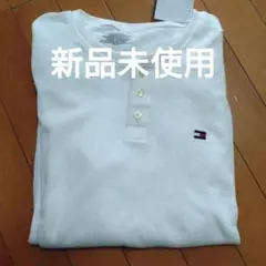 TOMMY HILFIGER 長袖ヘンリーネックTシャツ Mサイズ ホワイト