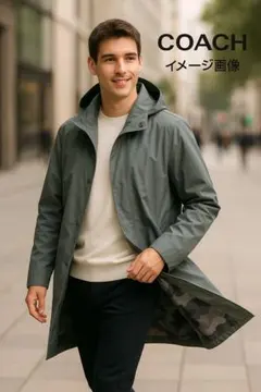 ☆最終SALE☆美品☆COACH　ナイロンジャケット 黒/グレー V字型デザイン 楽天市場】コーチジャケット レディース アウター 撥水 防水