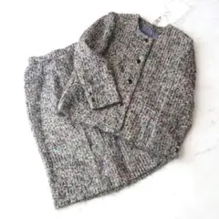 d ブークレ セットアップ ジャケット ツイード調 バブリースーツ 昭和レトロ