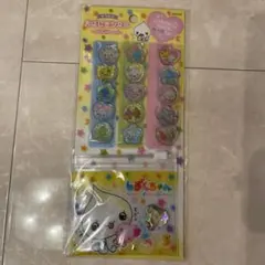正規品　しずくちゃん おはじきシール 収納袋付き