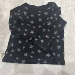 星柄 長袖Tシャツ 黒　UNIQLO 80センチ