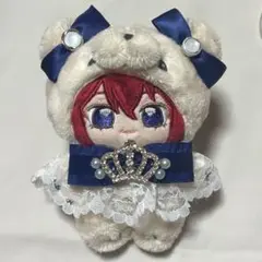 ぬい服 いつぬい ぬいぐるみ用 リボン 青 王冠