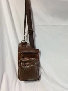 ブラウン小型革 ショルダーバッグ