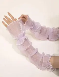 アームカバー　パープル　紫　shein