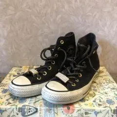 コンバース　ハイカット　黒×ゴールド