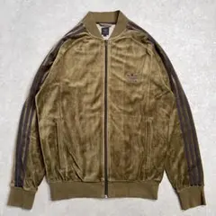 【極美品】00s adidasベロアジャージ トラックトップ カーキ XO