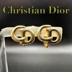 極美品✨　Dior　イヤリング　CD ロゴ　ラインストーン　希少　刻印　1168
