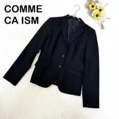 【COMME CA ISM コムサイズム】テーラードジャケット ストライプ 黒のサムネイル