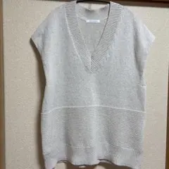 AMERICAN HOLIC オフホワイト Vネック ニットベスト　フリーサイズ