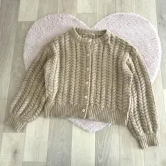 ♡NICE CLAUP♡ケーブルニットカーディガン♡ナチュラル♡大人カジュアル♡