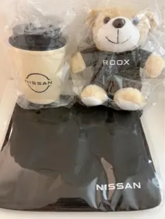 【非売品】【値下げ交渉可】日産 ルークス テディベア　NISSAN ROOX 非売品】日産ROOX くま ぬいぐるみ キーホルダー セット テディベア 未