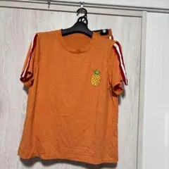 レディースパイナップルオレンジTシャツパンツセットMサイズタグ無し未使用