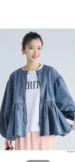 cocaデニムギャザーアウターMサイズ新品