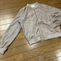 globe 総レース模様 ジップアップジャケット ベージュM