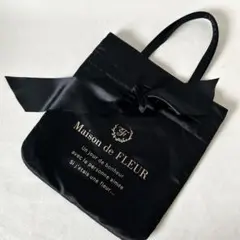 美品✨Maison de FLEUR リボントートバッグ ブラック 巾着