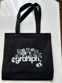 AEON × graniphブラックパンダ トートバッグ