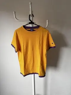 Champion イエロー パープル Tシャツ