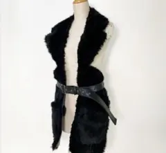 noir keininomiya チュールスリーブ レザートップ　ハーネス Noir Kei Ninomiya ハーネス トップ | ブラック | FARFETCH JP