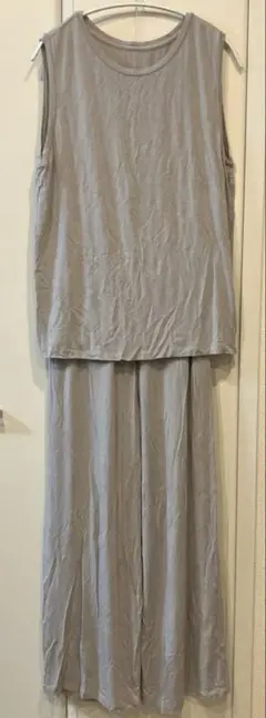 ワコール　ルームウェア　グレー タンクトップLLとパンツLのセット