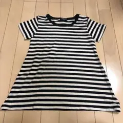 コムサイズム　ボーダーAラインシャツ