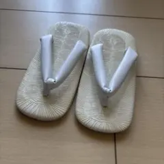 七五三用 子供草履 白 鼻緒のサムネイル