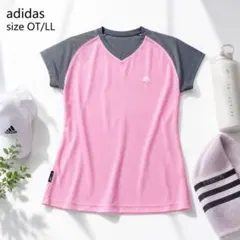 美品　アディダス Tシャツ 半袖 スポーツウェア ピンク ジム ランニング OTのサムネイル
