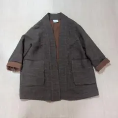 yuniブラウンウール混紡カーディガン