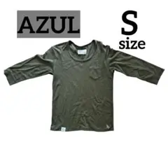 【AZUL】　七分丈　カットソー　カーキ　メンズ　S