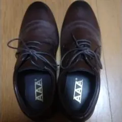 軽量 ビジネスシューズ 外羽根プレーントゥ ダークブラウン系 SIZE:43