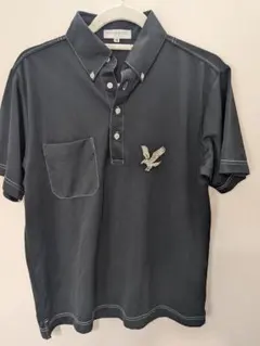 LYLE&SCOTT GOLF 半袖ポロシャツ M 黒 ゴルフウェア 刺繍ロゴ