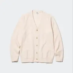 ユニクロ ラムVネック カーディガン M オフホワイト